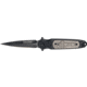Tac Force Speed Lock Fold Knife 4.5in, black SS A/O single edge dagger blade, handle has antique silver plate onlay w/ sculpted  TF750C