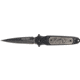 Tac Force Speed Lock Fold Knife 4.5in, black SS A/O single edge dagger blade, handle has antique silver plate onlay w/ sculpted  TF750S