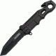 Tac Force Speed Rescue Fold Knife, black 440 SS A/O PS blade, Black Alum. handles w/ CO slot TF766B