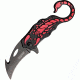 Tac Force Speed Scorpion Fold Kife, A/O black 440 SS curved guthook blade TF775RD