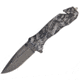 Tac Force Speedster Rescue Lin Folding Knife,3.375in,Assisted Opening Blade,Dark Machine Gun Camo Textured Alum Handle TF434GYGC