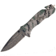 Tac Force Speedster Rescue Lin Folding Knife,3.375in,Assisted Opening Blade,Digital Army Camo Textured Alum Handle TF434DGC