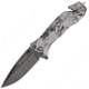 Tac Force Speedster Rescue Lin Folding Knife,3.375in,Assisted Opening Blade,White Skull Camo Textured Alum Handle TF434SC