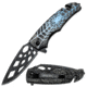 TAC Force Spider Web Design Knife, Blue TF 643BL