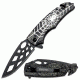TAC Force Spider Web Design Knife, Silver TF 643SL