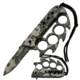 TAC Force Spiked Finger Guard 4.5in Fold Knife, Camo TF 793DC