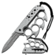 TAC Force Spiked Finger Guard 4.5in Fold Knife, Silver TF 793SL