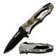 TAC Force Spring Assist Black S.S. Blade; Camo ABS Handle; with Clip, Camo TF 401CA