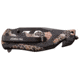 TAC Force Spring Assisted Knife w/Cutter and Glass Breaker, 3.5 in, 3Cr13 Stainless Steel Stainless Steel, Drop Point, Camo/Black, TF-1021CA