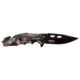 TAC Force Spring Assisted Knife w/Cutter and Glass Breaker, 3.5 in, 3Cr13 Stainless Steel Stainless Steel, Drop Point, Camo/Black, TF-1021CA