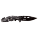 TAC Force Spring Assisted Knife w/Cutter and Glass Breaker, 3.5 in, 3Cr13 Stainless Steel Stainless Steel, Drop Point, Grey/Black, TF-1021GY