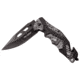 TAC Force Spring Assisted Knife w/Cutter and Glass Breaker, 3.5 in, 3Cr13 Stainless Steel Stainless Steel, Drop Point, Grey/Black, TF-1021GY
