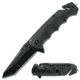 TAC Force Spring Assisted Pocket Knife, Drop Point Blade;, Black TF 499BT