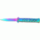 Tac Force Stiletto A/O Fold Knife, spectrum SS A/O stilettoblade, Spectrum Alum. handles w/ machined hole CO TF698RB