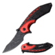 Tac Force Spring Assisted Folding Knive, 3.25in Blade, 3CR13 Steel Blade Knive, Black/Red, TF-1008RD