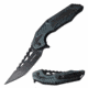 TAC Force TF-1003BL Spring Assisted Knife, 3.6in, 3CR13 Stainless Steel, Tanto, Black Blade, Aluminum Handle, Blue/Black, TF-1003BL
