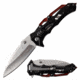 TAC Force TF-1005BRD Spring Assisted Knife, 3.75in, 3CR13 Stainless Steel, Spear Point, Black Blade, Aluminum Handle, Black/Red, TF-1005BRD