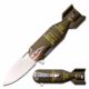 TAC Force TF-1039GN Spring Assisted Knife, 2.25in, 3CR13 Stainless Steel, Pen, Steel Blade, Aluminum Handle, Bomb Design, Green, TF-1039GN