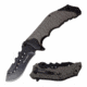 TAC Force TF-953GY Spring Assisted Knife, 3.5in, 3CR13 Stainless Steel, Recurved, Black Blade, Stainless Steel/Nylon Fiber Handle, Gray, TF-953GY