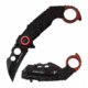 TAC Force TF-982RD Spring Assisted Knife, 2.3in, 3CR13 Stainless Steel, Wharncliffe, Black Blade, Aluminum Handle, Black/Red, TF-982RD