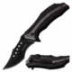 TAC Force TF-989Gy Spring Assisted Knife, 3.5in, 3CR13 Stainless Steel, Recurved, Black Blade, Aluminum Handle, Black/Gray, TF-989GY