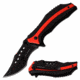 TAC Force TF-989RD Spring Assisted Knife, 3.5in, 3CR13 Stainless Steel, Recurved, Black Blade, Aluminum Handle, Black/Red, TF-989RD