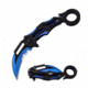 TAC Force TF-990BL Spring Assisted Knife, 3in, 3CR13 Stainless Steel, Karambit, Half-Serrated, Blue Blade, Aluminum Handle, Black/Blue, TF-990BL