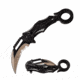 TAC Force TF-990GY Spring Assisted Knife, 3in, 3CR13 Stainless Steel, Karambit, Half-Serrated, Gray Blade, Aluminum Handle, Black/Gray, TF-990GY