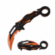 TAC Force TF-990OR Spring Assisted Knife, 3in, 3CR13 Stainless Steel, Karambit, Half-Serrated, Orange Blade, Aluminum Handle, Black/Orange, TF-990OR