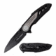 TAC Force TF-992GY Spring Assisted Knife, 3.25in, 3CR13 Stainless Steel, Tanto, Black Blade, Aluminum Handle, Black/Gray, TF-992GY