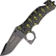 Tac Force The Vanquisher A/O Knife, A/O black SS blade, Black Alum. handles w/ olive trim TF786C