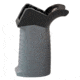 TAC Smooth Pattern Over-Molded AR Pistol Grip, Flared Top, Gray, CS04S1-GY