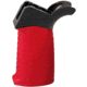 TAC Smooth Pattern Over-Molded AR Pistol Grip, Flared Top, Red, CS04S1-RD