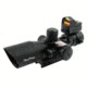 Tacfire 2.5-10X40 Dual Ill. Red Laser Scope w/Mini-Red Dot/Adaptor/Mil-Dot, Black SCRL251040M-D