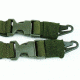 Tacfire 2 Or 1 Point Double Bungee Rifle Sling/Hk Steel Hook, Heavy Duty, Green SL003OD