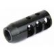 Tacfire 7.62/39mm 14-1 Left Hand Tpi Compact Size Muzzle Brake/Steel, Black MZ2002