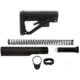 TacFire AR-15 Mil-Spec Buffer Tube Kit w/6 Position Stock w/ Buttpad, Black, Small, MAR050-B