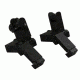 TacFire Offset Deployable Front and Rear Sight, 45 Degree Flip-Up/Spring Loaded, Black, IS003