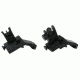 TacFire Offset Deployable Front and Rear Sight, 45 Degree Flip-Up/Spring Loaded, Black, IS003