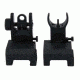 TacFire Offset Deployable Iron Sight, Same Plane/Low Profile, Black, IS001