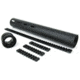 Tacfire AR10/.308 Carbon Fiber Free Float Hand Guard/Detachable Rails/Extended Length 16.5in, Black HG06-308-16.5