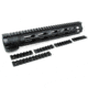 Tacfire AR10 Free Float Quad Rail/Detachable Rails/15in Extra Length, Black HG03-308-15