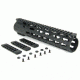 Tacfire AR10 Slim Keymod Free Float Clamp-On Style Hand Guard w/Detachable Rails/10in, Black HG02-308-10