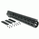 Tacfire AR10 Slim Keymod Free Float Clamp-On Style Hand Guard w/Detachable Rails/12in, Black HG02-308-12