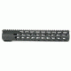 Tacfire AR10 Slim Keymod Free Float Clamp-On Style Hand Guard w/Detachable Rails/12in, Black HG02-308-12
