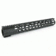 Tacfire AR10 Slim Keymod Free Float Clamp-On Style Hand Guard w/Detachable Rails/15in, Black HG02-308-15