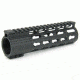 Tacfire AR10 Slim Keymod Free Float Clamp-On Style Hand Guard w/Detachable Rails/7in, Black HG02-308-7