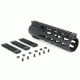 Tacfire AR10 Slim Keymod Free Float Clamp-On Style Hand Guard w/Detachable Rails/7in, Black HG02-308-7