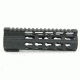 Tacfire AR10 Slim Keymod Free Float Clamp-On Style Hand Guard w/Detachable Rails/7in, Black HG02-308-7