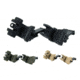 Tacfire AR15 45 Degree/Low Profile Polymer Flip-Up Sights w/Dual Aperture, Black, Green, Tan